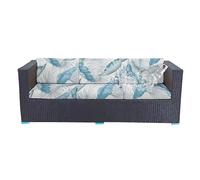 Federe per cuscini da patio impermeabili, copridivano da esterno elasticizzato con stampa floreale per arredamento, rivestimento lavabile e riutilizzabile per sedia(Flower A,S)