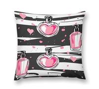 Federe per cuscini decorativi con motivo a tema trucco e profumo, federe per cuscini decorativi per divano letto, soggiorno, 18" x 18"
