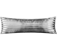 Federe per cuscini doppi per coppia da 20x54 pollici Federe per cuscini in raso di seta tinta unita Federe per amanti lunghi-12