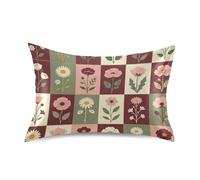Federe per cuscini floreali patchwork rosse gialle federe in cotone funda para almohada Larga con adornos 50,8 x 76,2 cm
