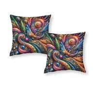 Federe per cuscini grandi con opere d'arte astratte colorate, fodere per cuscini decorative moderne primaverili, 16"x16"