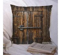 Federe per cuscini in legno marrone design costruzione strutturato porta rurale architettura punti di riferimento enorme ingresso vintage poliestere federa per cuscino fodera per divano decorazioni