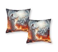 Federe per cuscini matrimoniali Heaven Or Hell, per divano, auto, con chiusura a busta, 30,5 x 30,5 cm