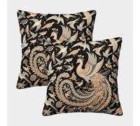 Federe Per Cuscini Phoenix Set Di 2 Copricuscini Con Stampa Di Hundred Birds Worship Phoenix Decorativi Cerniera Invisibile Per Divano Auto 50x50cm