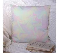 Federe per cuscini Spazio astratto dolce estate pastello arcobaleno texture di lusso sfondo Grunge blu rosa carta liscia poliestere federa per cuscino per divano decorazioni per divano 45,7 x 45,7 c