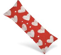 Federe per Cuscino per chi Dorme sul Fianco Amore Federa per Cuscino Grandi 150x50 cm Rosso Lungo Pillow Case Fornisce Lavabile in Lavatrice, Divano, Camera da Letto, Arredamento Casa 1Y-1784