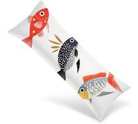 Federe per Cuscino per chi Dorme sul Fianco Pescare Federa per Cuscino Grandi 145x40 cm Rosso Lungo Pillow Case Fornisce Lavabile in Lavatrice, Divano, Camera da Letto, Arredamento Casa 1Y-1084