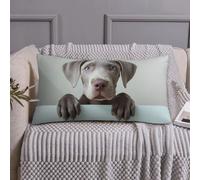 Federe per cuscino per letto king size - 50,8 x 91,4 cm - Morbida fodera da viaggio in microfibra stampata a blocchi di cucciolo - Resistente alle macchie - Cerniera - 50,8 x 91,4 cm