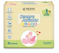 Federfarma.co PROFAR SEMPRE ASCIUTTO PANNOLINO ANATOMICO ULTRA NEW BORN 2/5KG 22 PEZZI