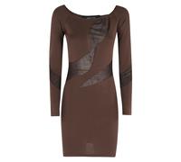 Federica Tosi - Mini abito con inserti - - Dresses - Donna - Marrone - S