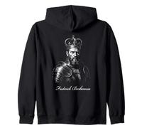 Federico Barbarossa Medievale Re Imperatore Ritratto Felpa con Cappuccio