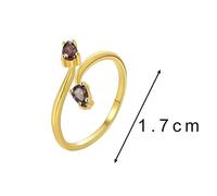 Fedi Nuziali Classiche, Anelli Donna Oro Giallo 18K Vero Goccia d'Acqua con Viola Ametista Taglia 11