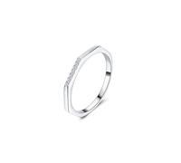 Fedi nuziali da donna in argento sterling 925, anello di fidanzamento delicato, semplice con zirconi, Zirconia cubica