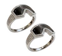 Fedi nuziali Incontri Occhiali da neve Forma Brillante Finger Jewelry per Donna e Presente Occhiali da sci punk, Black, come descritto, come descritto