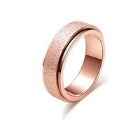FEDI Nuziali Unoaerre, Anello Uomo Acciaio Inossidabile Anello Oro Rosa FEDI Nuziali Sabbia Perla di Sette Colori Taglia 15 Uomo Regalo Originale