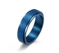 Fedine Fidanzamento Coppia, Anello Uomo Acciaio Inossidabile Anello Uomo Blu FEDI Nuziali Sabbia Perla di Sette Colori Taglia 12