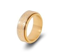 Fedine Fidanzamento Coppia Incisione, Anelli Fidanzamento Oro Acciaio Inossidabile Taglia 15 7.8mm Spinner con Nodi Celtici Custom Regalo per Figlia