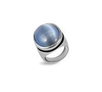 Fedine Fidanzamento Coppia Incisione, Anello Argento Acciaio Inossidabile Taglia 22 21.4mm Pietra Ovale Blu Lucidata Custom Regalo per Migliore Amico