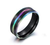 Fedine Fidanzamento Coppia Incisione, Anello Fidanzamento Donna Acciaio Taglia 20 6,8 mm Lucidato a Specchio Engraved Regalo per Madre New Year