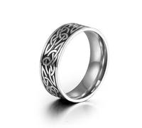 Fedine Fidanzamento Coppia Personalizzabili, Anello Argento Acciaio Inossidabile Taglia 20 7.7mm con Nodi Celtici Engraved Regalo per Madre