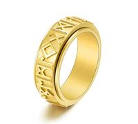 Fedine Fidanzamento, Fedi Oro Acciaio Inossidabile Taglia 27 8mm Girevole con Numero e Lettera Engraved Regalo per Madre Wedding Gioielli