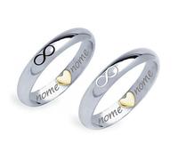FEDINE PERSONALIZZATE IN ARGENTO 925 INFINITY BLACK AND WHITE GOLD LOVE
