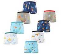 FedMois Boxer Bambino Intimo Mutande Mutandine Cotone Confezione da 8, Aerei e Navi, 5-7 Anni