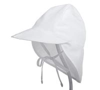 FedMois Cappellino da Spiaggia Cappello da Sole con Visiera Bimbi Bambini, Bianco, 2-5 Anni