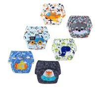 FedMois Confezione da 6 Mutandine di Apprendimento Bimbi Bambini Cotone assorbente impermeabile, coccodrilli, 1-2 anni