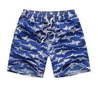 FedMois Pantaloncini da Spiaggia Bambino Ragazzo Costume da Bagno Asciugatura Rapida, Blu, 13-14 Anni