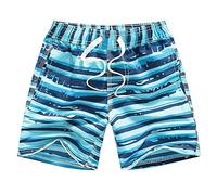 FedMois Pantaloncini da Spiaggia Bambino Ragazzo Costume da Bagno Asciugatura Rapida, Cielo Blu, 13-14 Anni