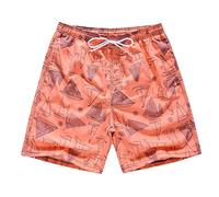 FedMois Pantaloncini da Spiaggia Bambino Ragazzo Costume da Bagno Asciugatura Rapida, Rosso, 11-12 Anni