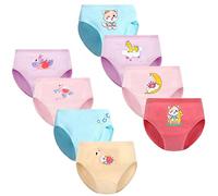 FedMois Slip Bambina Intimo Mutande Mutandine Cotone 2-9 Anni Confezione da 8, Flamingo e Gatti, 5-7 Anni