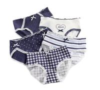 FedMois Slip Ragazza Intimo Mutande Mutandine Cotone Bambina 10-16 Anni Confezione da 5, Quadretti, 14-16 Anni