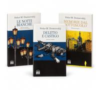 Fëdor Dostoevskij, Collezione 3 Libri - Delitto e Castigo, Le Notti Bianche, Memorie dal Sottosuolo - Edizioni Integrali, Classici della Letteratura Russa