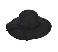 Fedora Cappelli a tesa larga da donna Floppy Lana Feltro Bowler Beach Hat Sun Cap Estate Nero Taglia unica