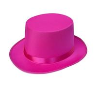 Fedora Cappello A Cilindro Bianco A Tesa Corta Dress Up Mago Sorpresa Fidanzato Padre Zio Casual Cap Nero Top, Tessuto lavorato a maglia heiL, Taglia unica