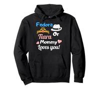 Fedora O Tiara Mommy Loves You Gender Reveal Party Gift Felpa con Cappuccio