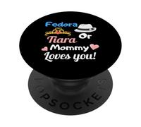 Fedora O Tiara Mommy Loves You Gender Reveal Party Gift PopSockets PopGrip Adesivo