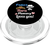 Fedora O Tiara Mommy Loves You Gender Reveal Party Gift PopSockets PopGrip per MagSafe