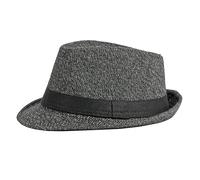 Fedora Trilby Cappello da Uomo a Tesa Corta Panama British Vintage in Feltro di Lana Jazz Cap Bombetta Ballerini Gangster Rapper Cowboy Gentleman Roll-up
