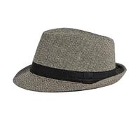 Fedora Trilby Cappello da uomo a tesa corta Panama Cappello British Vintage in feltro di lana Jazz Cap Bombetta Jazz Dancers Gangster Rapper Cowboy Gentleman Fedoras Roll-up Manhattan Copricapo per
