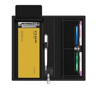 FEDUS Porta assegni, in pelle vegana, espandibile, fatto a mano, per carte, per donne/uomini, portafogli da viaggio, per assegni, documenti, per ufficio e casa