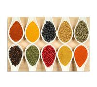 Feeby Frames, Quadro pannelli, Pannello singolo, Quadro su tela, Stampa artistica, Canvas 50x70 cm, CUCINA SPEZIE, BIANCO, BEIGE, MULTICOLORE