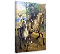 Feeby Quadro su Tela 20x30 cm Cavalcata nel Bois de Boulogne - A. Renoir 1 pezzo Stampa Murale Fotografia Decorazione da parete per Soggiorno Camera da Letto Ufficio RIPRODUZIONE multicolore
