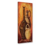 Feeby Quadro su Tela 30x90 cm Brocca vaso 1 pezzo Stampa Murale Fotografia Decorazione da parete Immagini Moderni per Soggiorno Camera da Letto Ufficio Natura Morta come dipinto arancione
