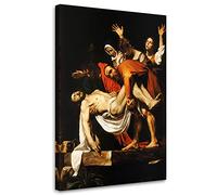 Feeby Quadro su Tela Non Tessuta 30x45 cm Deposizione dalla Croce - Caravaggio 1 pezzo Stampa Murale Fotografia Decorazione da parete per Soggiorno Camera da Letto RIPRODUZIONE multicolore