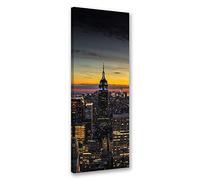 Feeby Quadro Tela Non Tessuta Top Of The Rock 50x150 cm d' Arte Moderna Decorazione Murale Estetica Architettura arancione