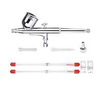 Feed di gravità Airbrush a doppia azione 0. 2mm .3mm .5mm. Spruzzatore pistola a spruzzo for trucco Art Craft Model Paint Hoy con flessibile for aghi Soffiaggio comodo(NCT-130S SET1)