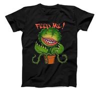 Feed Me Audrey II Seymours Little Shop of Horrors Gift Tee Black T Shirt